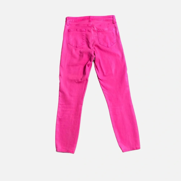 L’Agence Margot Coated Skinny Jeans Rose Pink High Rise Cropped Stretch Size 26 - Picture 4 of 16